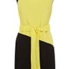 Karen Millen Draped Colourblock Colle in Yellow (multi-coloured) - Lyst