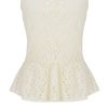 Oasis Lace Peplum Shell Top in Beige (off white) - Lyst