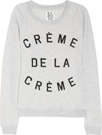 Zoe Karssen Crème De La Crème Cottonblend Terry Sweatshirt - Lyst