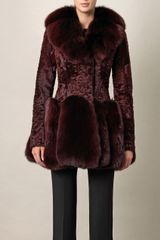 Alexander McQueen Astrakhan and Fox Fur Coat