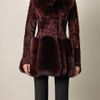 Alexander Mcqueen Astrakhan and Fox Fur Coat in Purple (bordeaux) - Lyst