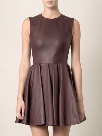 Alexander McQueen Leather Dress - Lyst
