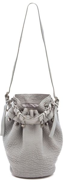 Alexander Wang Diego Bucket Bag in Gray (mercury) - Lyst