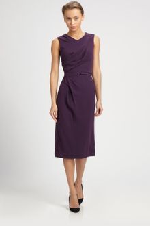 Carolina Herrera Wool Crepe Dress - Lyst