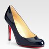 Christian Louboutin Simple 100 Patent Pumps in Black (navy) - Lyst