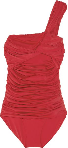 Clube Bossa Ruched Oneshoulder Swimsuit - Lyst