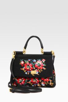 Dolce & Gabbana Mini Miss Siciliy Cross Stitched Top Handle Bag - Lyst