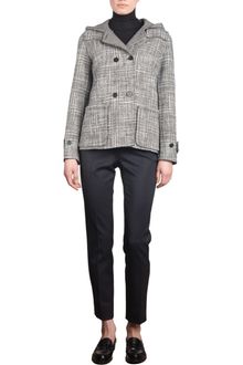 Jil Sander Hooded Check Coat - Lyst