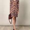 Missoni Capsule Zigzag Dress in Brown (pink) - Lyst