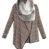 Missoni Geometric Woven Furcollar Cardigan in Gray (pink) - Lyst