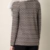 Missoni Geometric Woven Furcollar Cardigan in Gray (pink) - Lyst