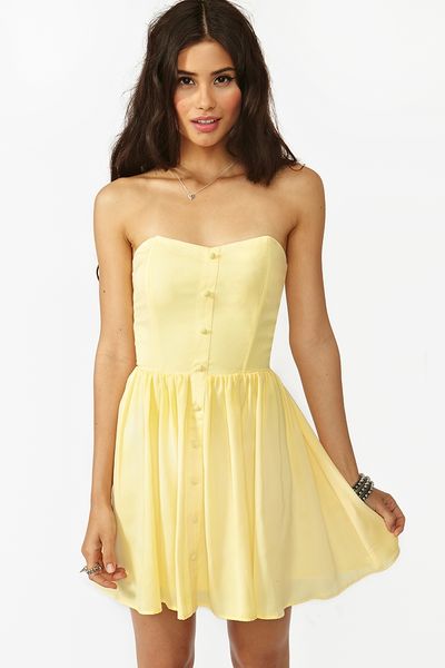Nasty Gal Alan Dress in Yellow - Lyst
