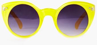 Nasty Gal Neon Circle Shades Yellow - Lyst