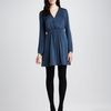 Theory Silk Dress in Blue (deep prussian) - Lyst