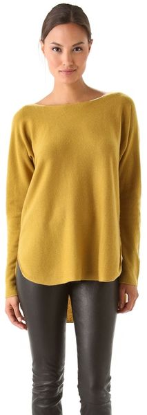 Vince Shirttail Sweater - Lyst