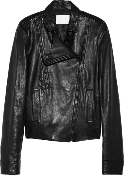 Alexander Wang Leather Biker Jacket in Black - Lyst