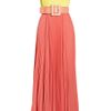 Alice + Olivia Leila Belted Colorblock Crepe Maxi Dress in Yellow - Lyst