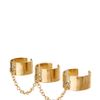 Asos Adjustable Pack Of Three Linked Chain Rings in Gold - Lyst