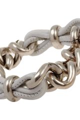 Balenciaga Lace Chain Leather Bracelet