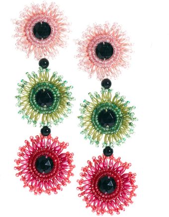 Danielle Scutt Sequin Flower Earrings - Lyst