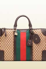 Gucci Signature Web Diamante Canvas Duffel Bag