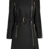 Gucci Belted Wool Felt Coat in Black - Lyst