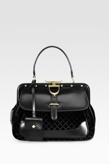 Gucci Lady Stirrup Medium Velvet Leather Top Handle Bag - Lyst