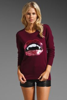 Markus Lupfer Vampire Lip Sequin Jumper - Lyst