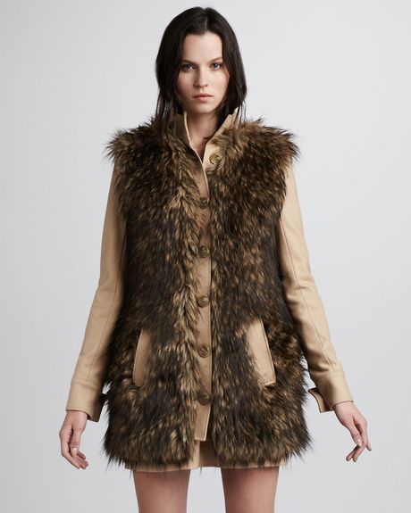 Rachel Zoe Marianna Faux Fur Jacket in Brown (wheat) - Lyst