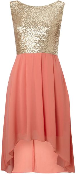 Tfnc Sequin Sarah High Low Dress - Lyst