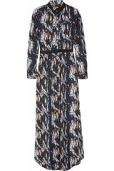 Theyskens' Theory Printed Silk Maxi Dress