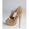 Yves Saint Laurent Khaki Studded Suede Tribute R 105 Platform Sandals in Khaki - Lyst