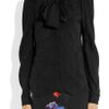 Zac Posen Silk Fil Coupé Blouse in Black - Lyst
