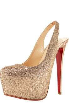 Christian Louboutin Dafsling Glittered Platform Pump - Lyst