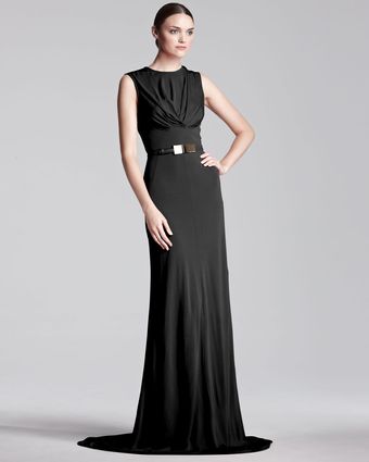 Elie Saab Sleeveless Jersey Gown - Lyst