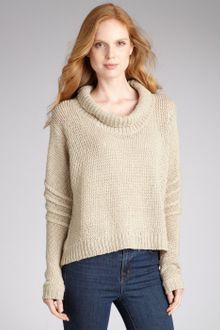Helmut Lang Beige Wool Blend Knit Chunky Turtle Neck Sweater - Lyst
