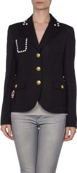 Love Moschino Blazer in Black - Lyst