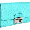 Michael Kors Gia Clutch with Lock in Blue (t) - Lyst