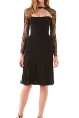 Reem Acra Long Sleeve Lace Cocktail Dress