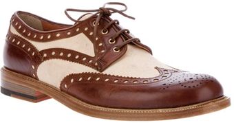 Santoni Two Tone Brogue - Lyst