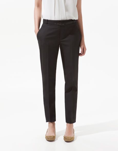 zara-black-cool-wool-trousers-with-lined