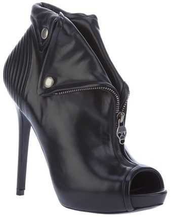 Alexander Mcqueen Archive Zipped Ankle Booties - Lyst