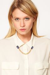 Asos Gem Chain Collar Brooch