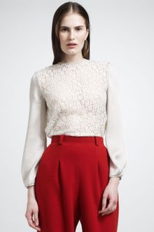 Chloé Floral Lace Blouse - Lyst