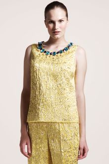 Dolce & Gabbana Sleeveless Brocade Top - Lyst