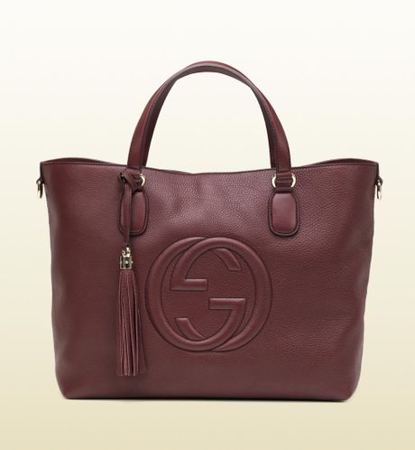 Gucci Soho Red Leather Messenger Bag in Red - Lyst