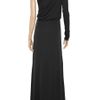 Halston Heritage One Shoulder Jersey Gown in Black - Lyst