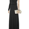 Halston Heritage One Shoulder Jersey Gown in Black - Lyst