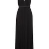 Halston Heritage Pleated Chiffon Halter Neck Gown in Black - Lyst