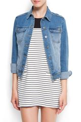 Mango Light Washed Denim Jacket